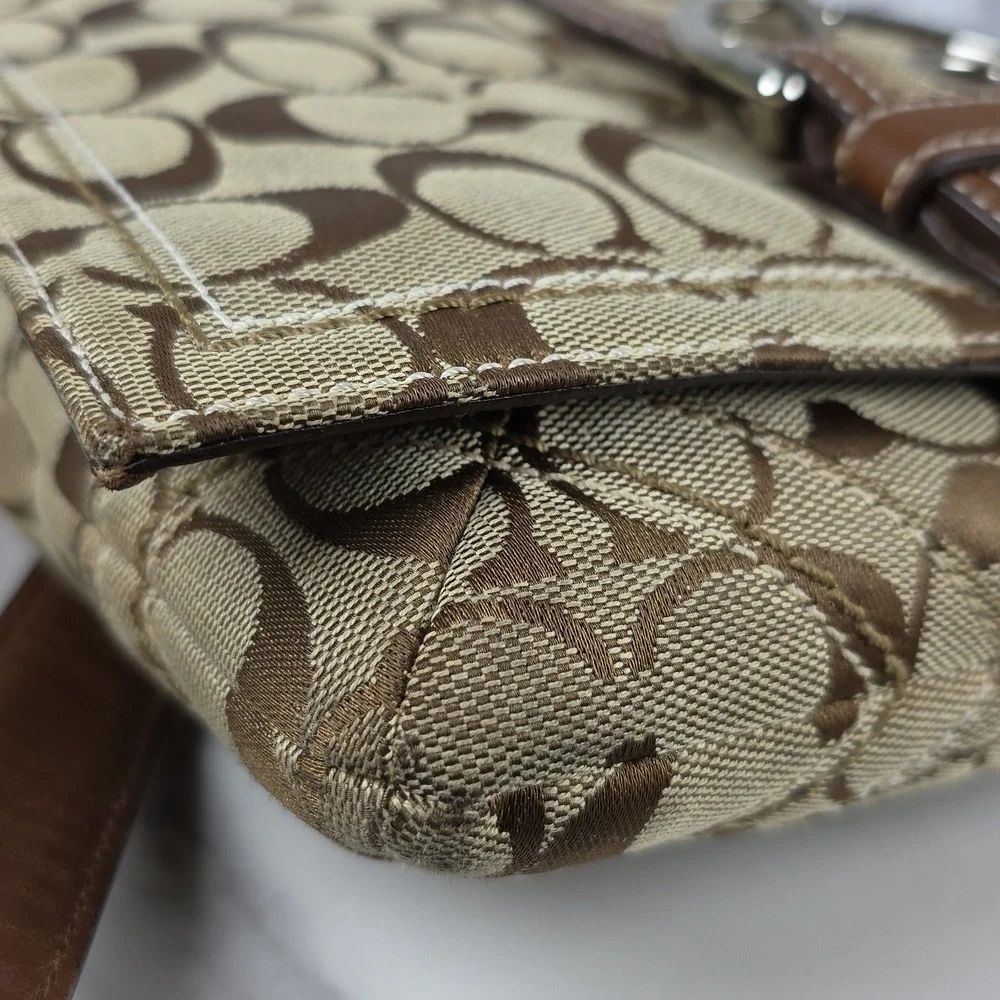 RARE COACH SOHO VINTAGE MESSENGER SHOULDER CROSSBODY BAG #10082 TAN BROWN SIGNAT